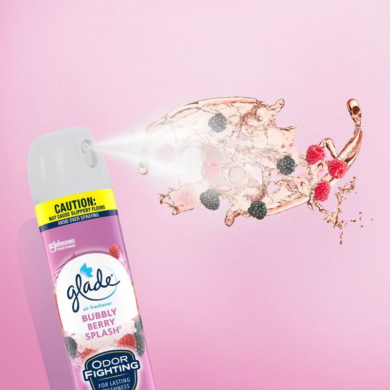 slide 13 of 13, Glade Aerosol Room Spray Air Freshener - Bubbly Berry Splash - 8.3oz, 8.3 oz