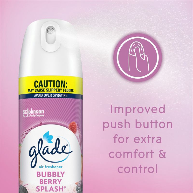 slide 4 of 13, Glade Aerosol Room Spray Air Freshener - Bubbly Berry Splash - 8.3oz, 8.3 oz