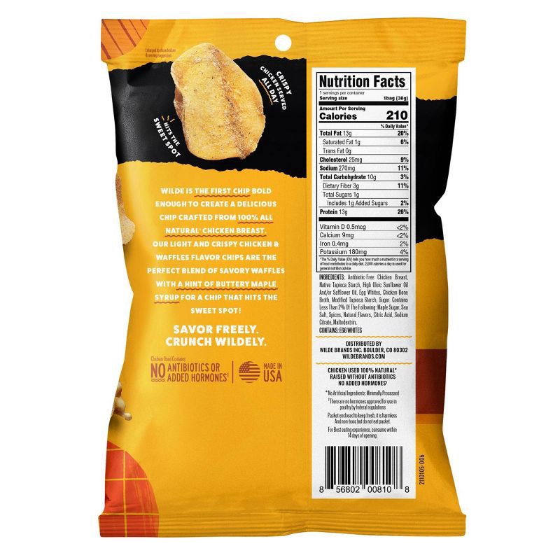 slide 4 of 7, WILDE 13g Protein Chips - Chicken & Waffles - 4ct, 13 gram, 4 ct