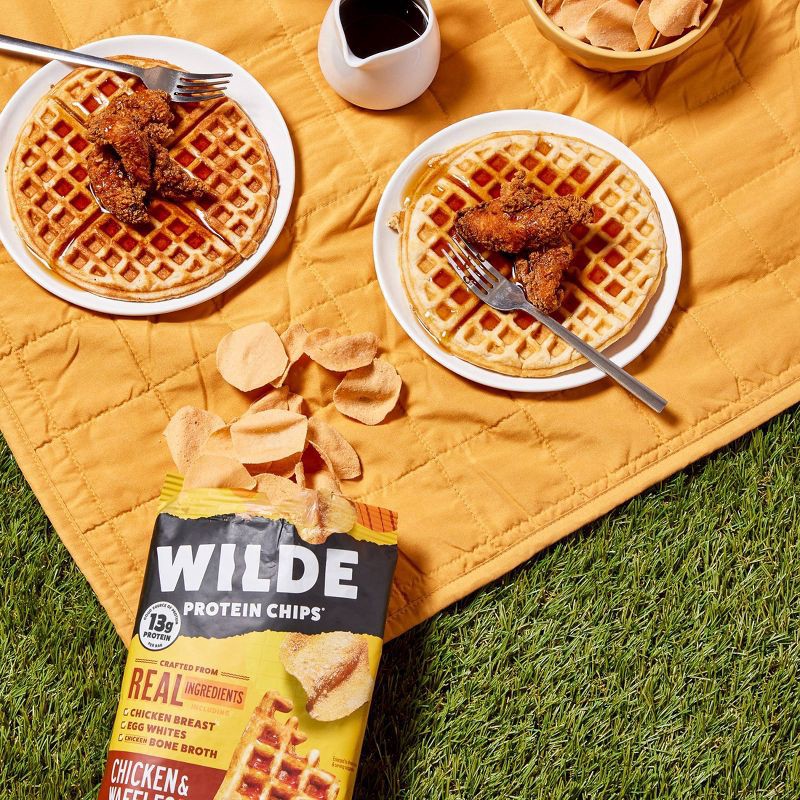 slide 5 of 7, WILDE 13g Protein Chips - Chicken & Waffles - 4ct, 13 gram, 4 ct