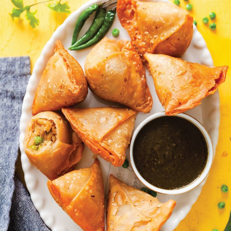 slide 4 of 5, Deep Indian Kitchen Frozen Vegan Potato & Pea Samosas with Chutney - 12oz, 12 oz