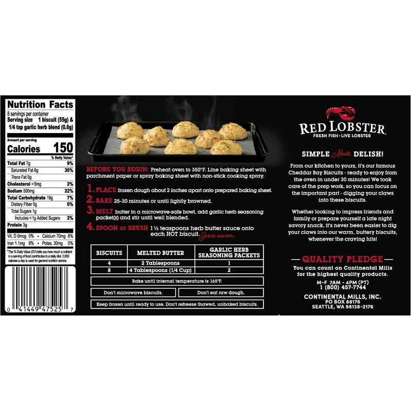 slide 4 of 5, Red Lobster Frozen Cheddar Bay Biscuits - 8ct/15.66oz, 8 ct, 15.66 oz