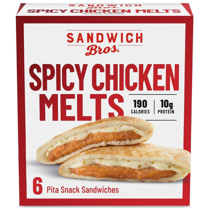 slide 1 of 5, Sandwich Bros. of Wisconsin Sandwich Brothers of Wisconsin Frozen Spicy Chicken Melt - 15.6oz/6ct, 15.6 oz, 6 ct