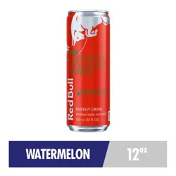 Red Bull Red Edition Energy Drink, Watermelon, 114mg Caffeine, 12 fl oz Can