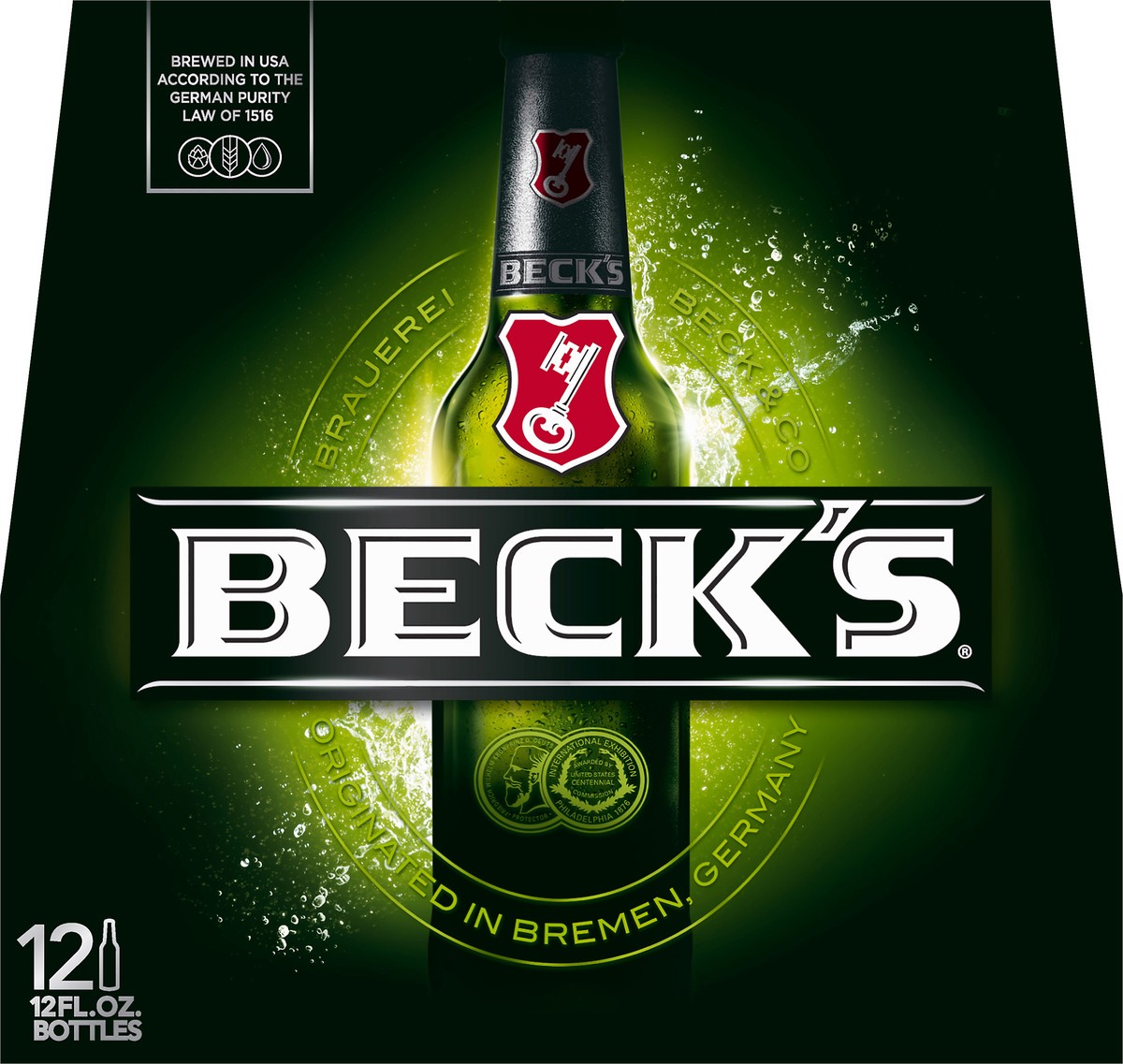 slide 1 of 2, Beck's Beer 12 ea, 12 ct; 12 oz