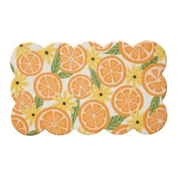 Loloi Shaped Kitchen Comfort Mat, 18 In X 30 In, Oranges Scallop