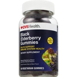 slide 1 of 1, CVS Health Black Elderberry Gummies, 60 Ct, 1 ct