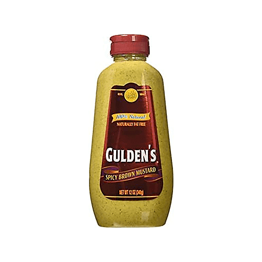 slide 1 of 1, Gulden's Spicy Brown Mustard, 12 oz