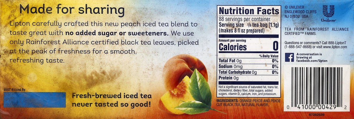 slide 3 of 7, Lipton Iced Black Tea - 3.2 oz, 3.2 oz