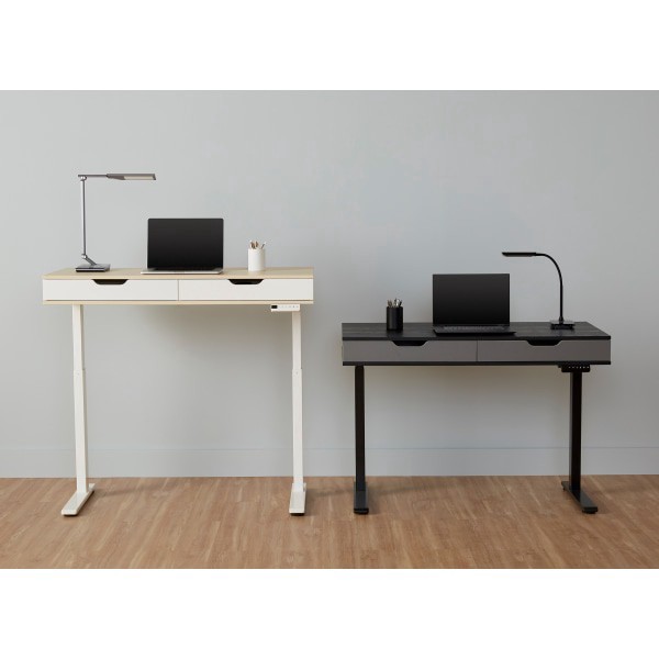 slide 8 of 10, Realspace Smart Electric 48"W Height-Adjustable Desk, White/Natural, 1 ct