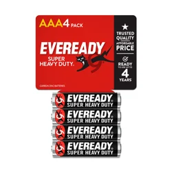 Eveready Super Heavy Duty AAA Battery, 4 Count