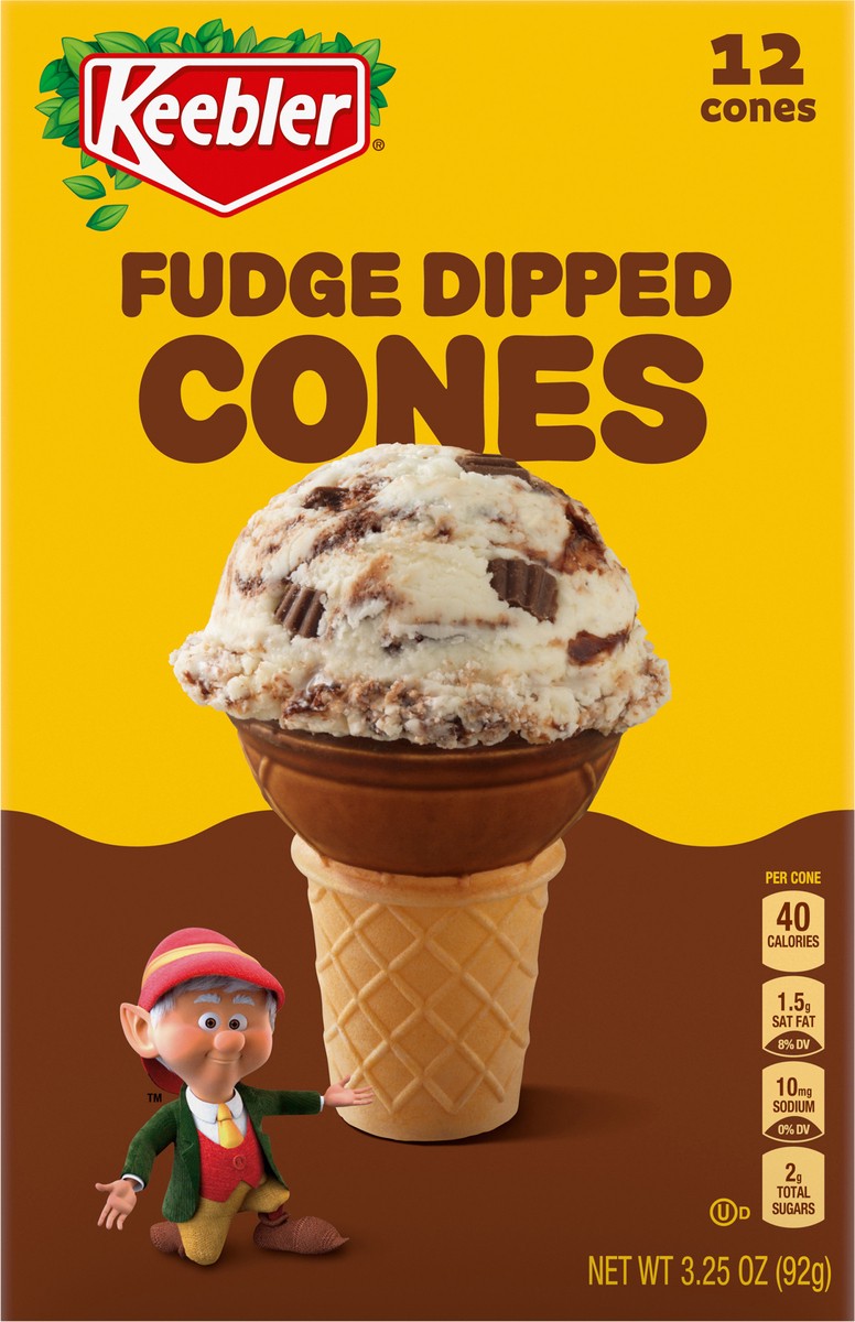 slide 3 of 13, Keebler Fudge-Dipped Ice Cream Cones, 3.25 oz, 12 ct, 12 ct