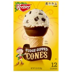Keebler Fudge-Dipped Ice Cream Cones, 3.25 oz, 12 ct