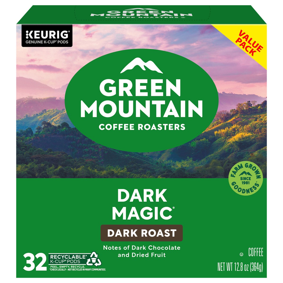 slide 1 of 5, Green Mountain Coffee Roasters Dark Magic Keurig Single-Serve K-Cup Pods, Dark Roast Coffee, 32 Count, 32 ct
