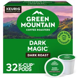 Green Mountain Coffee Roasters Dark Magic Keurig Single-Serve K-Cup Pods, Dark Roast Coffee, 32 Count