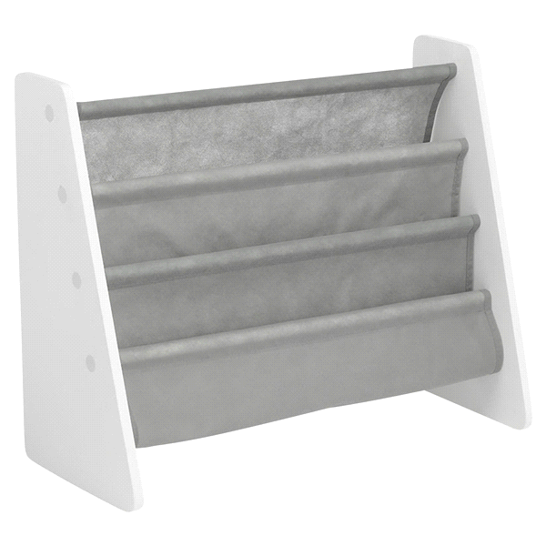slide 1 of 1, Whitmor 4-Tier Book Organizer - Gray & White, 1 ct
