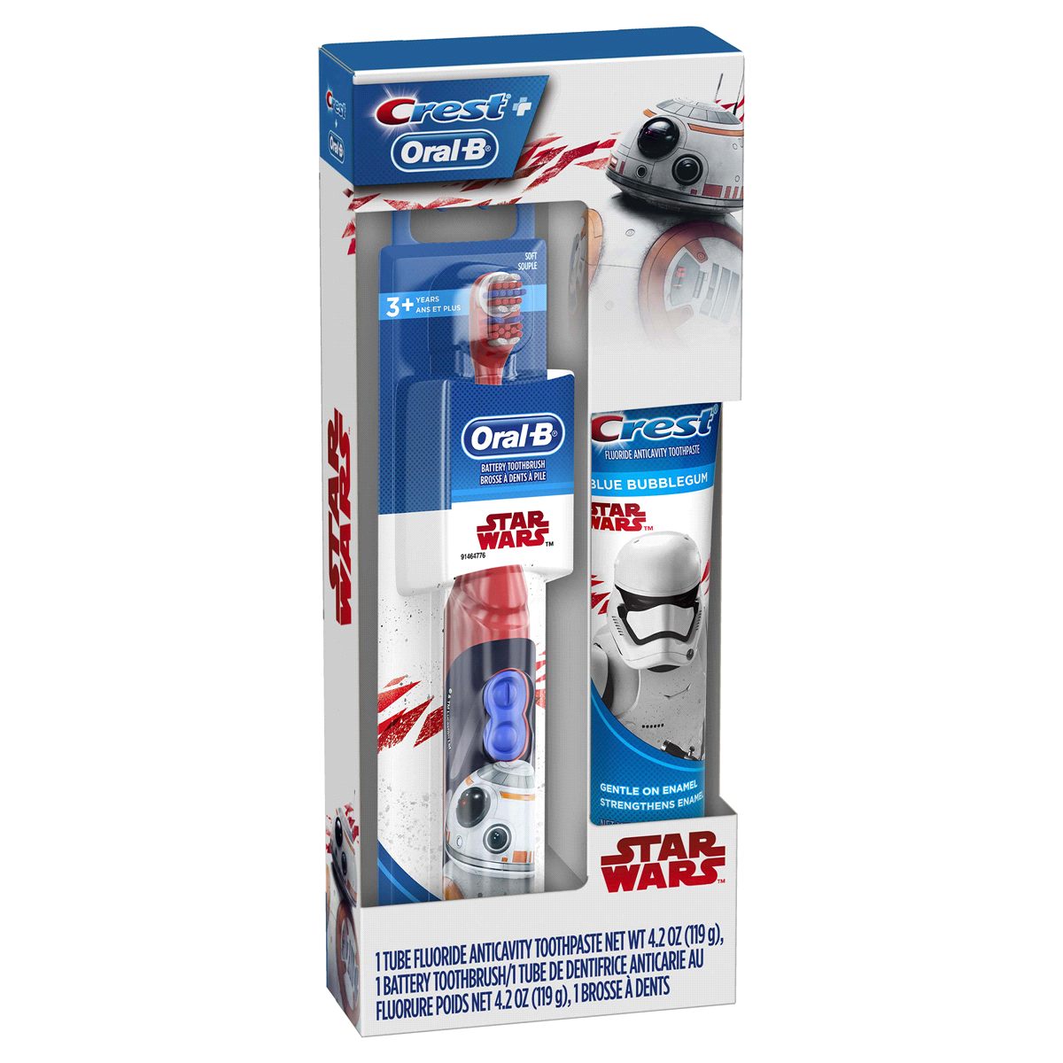 slide 3 of 3, Crest & Oral-B Kids Holiday Gift Pack Star Wars Toothbrush w/ Battery & Toothpaste, 1 ct