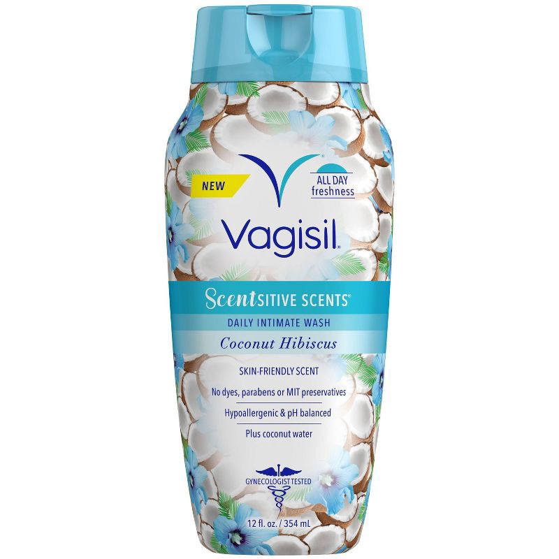 slide 1 of 6, Vagisil Coconut/Hibiscus Feminine Wash - 12 fl oz, 12 fl oz