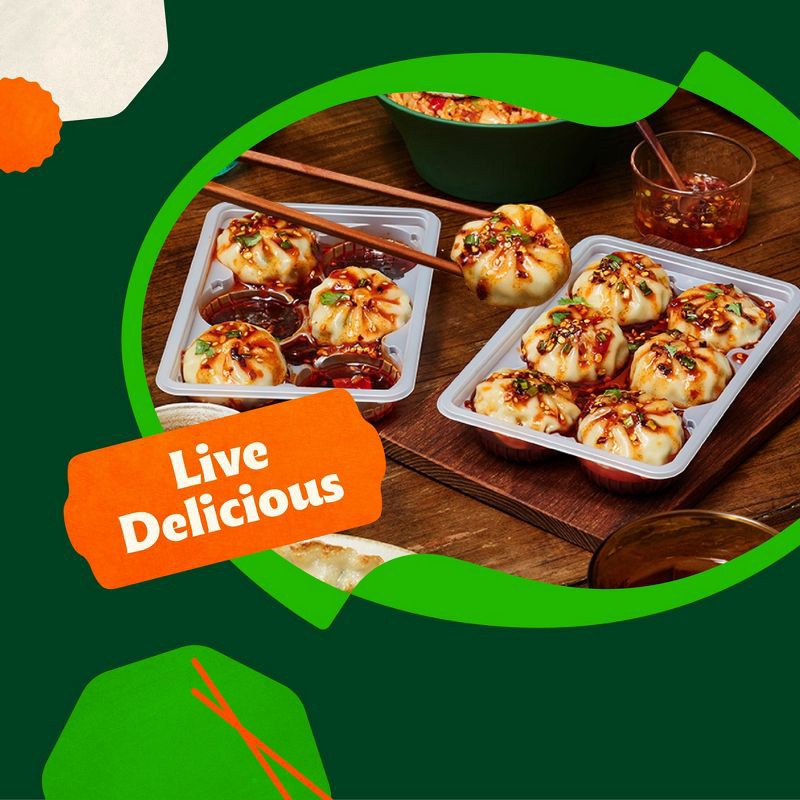 slide 10 of 12, Bibigo Frozen Steamed Dumplings Pork & Vegetable - 6.6oz, 6.6 oz