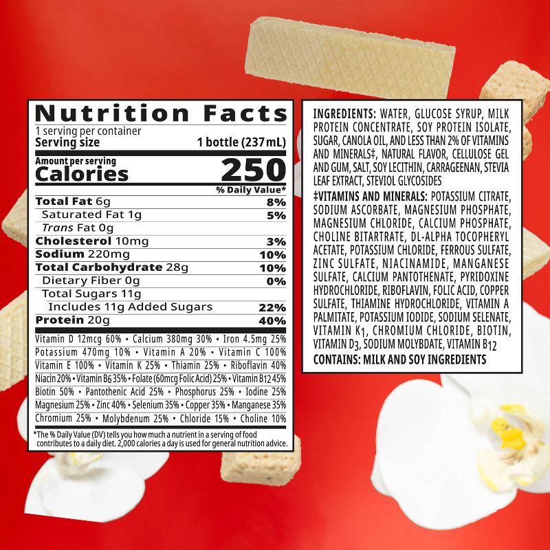 slide 6 of 8, Boost High Protein Nutritional Drink Very Vanilla Non-Caffeinated - 8 fl oz/12pk, 12 ct; 8 fl oz