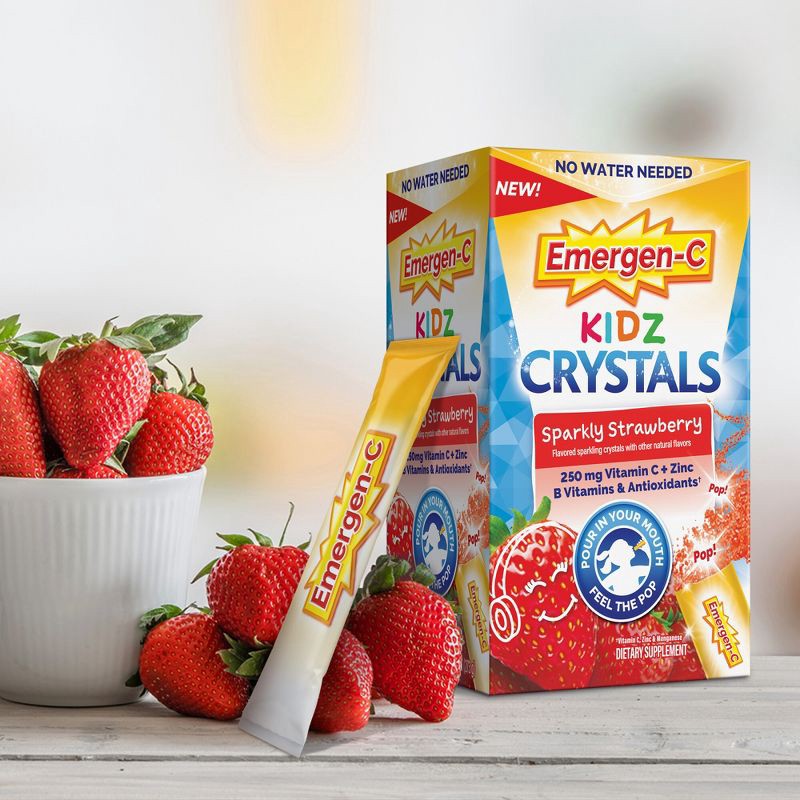 slide 2 of 8, Emergen-C On-The-Go Immune Support with Vitamin C - Sparkly Strawberry - 28ct, 28 ct