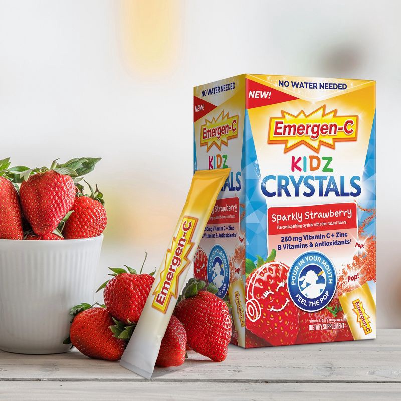 slide 2 of 12, Emergen-C On-The-Go Immune Support with Vitamin C Powder - Sparkly Strawberry - 28ct, 28 ct