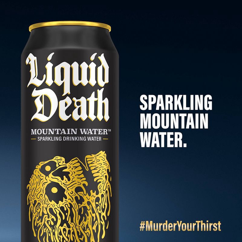 slide 6 of 6, Liquid Death 100% Sparkling Mountain Water - 8pk/19.2 fl oz Cans, 8 ct, 19.2 fl oz