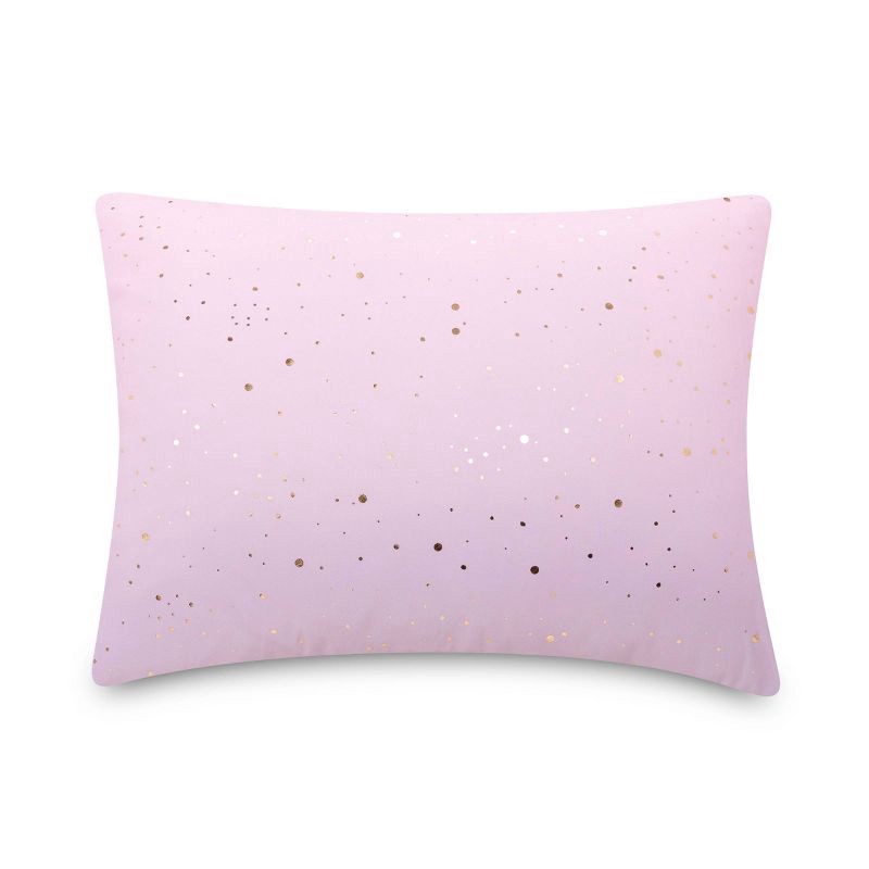 slide 4 of 4, Twin/Twin Extra Long Teen Ombre Foil Dot Comforter Set Pink/Blue/Metallic Gold - Makers Collective, 1 ct