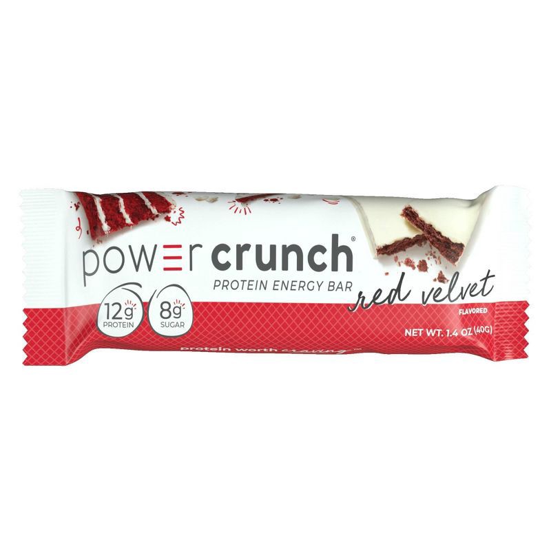 slide 2 of 6, Power Crunch Red Velvet Wafer Whey Protein Energy Bars - 12g Protein - 5ct, 12 gram, 5 ct