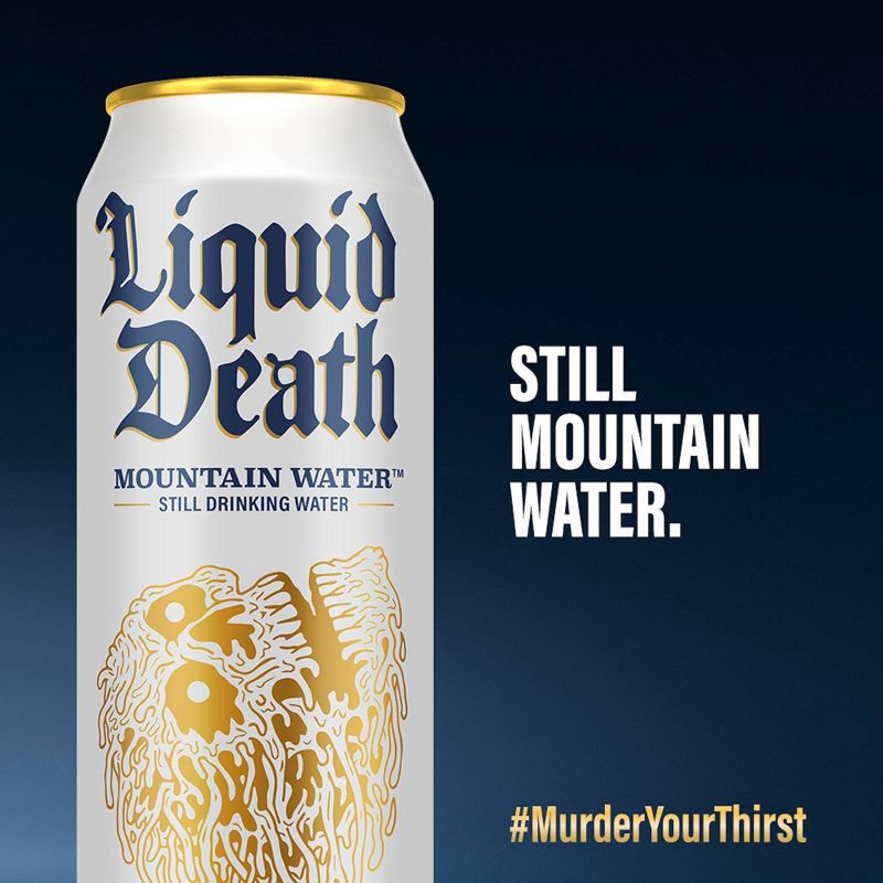 slide 3 of 3, Liquid Death 100% Mountain Water - 19.2 fl oz Can, 19.2 fl oz