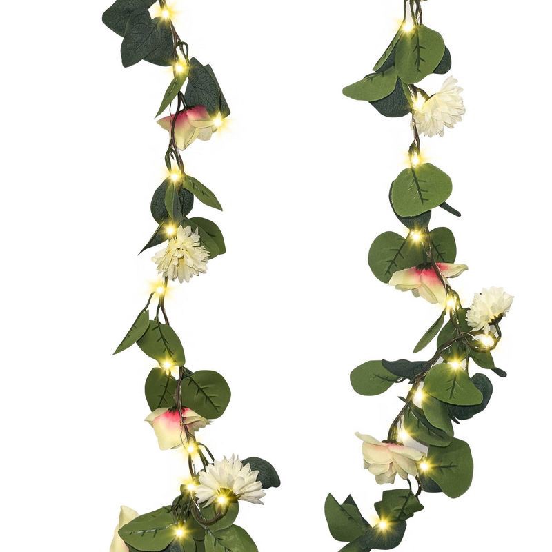 slide 3 of 4, Teen LED Vine Garland Warm String Light Green - West & Arrow, 1 ct