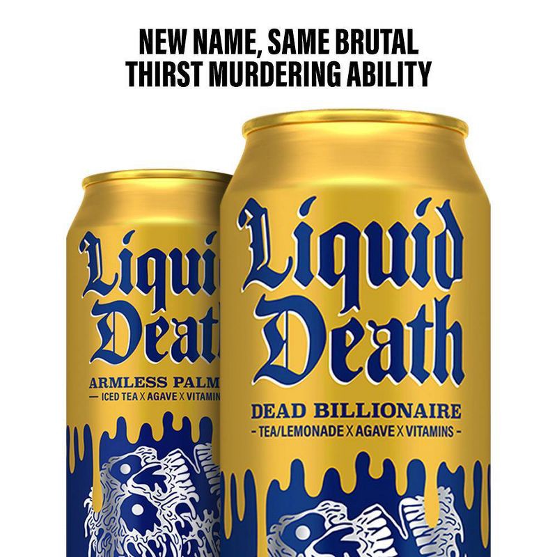 slide 4 of 5, Liquid Death Dead Billionaire Tea - 19.2 fl oz Can, 19.2 fl oz