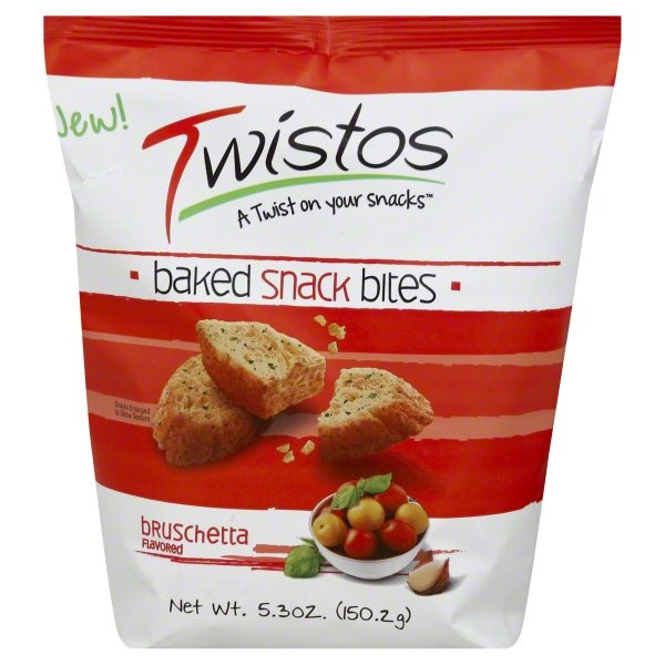 slide 1 of 5, Twistos Bruschetta Flavored Baked Snack Bits, 5.3 oz