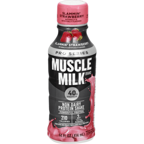 slide 1 of 1, Muscle Milk Proseries 40 Slammin' Strawberry, 14 oz