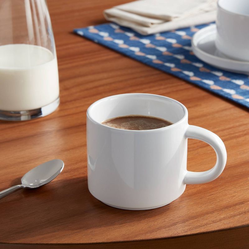 slide 2 of 3, 16oz Stoneware Stella Mug White - Threshold™: Dishwasher & Microwave Safe, Coffee & Holiday Drinkware, 16 oz