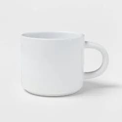 16oz Stoneware Stella Mug White - Threshold™: Dishwasher & Microwave Safe, Coffee & Holiday Drinkware