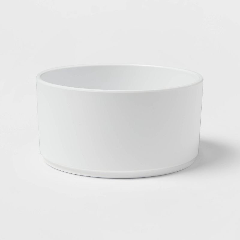 slide 5 of 6, 12pc Stoneware Stella Dinnerware Sets White - Threshold™: Solid Dishware Set, Service for 4, Microwave & Dishwasher Safe, 12 ct