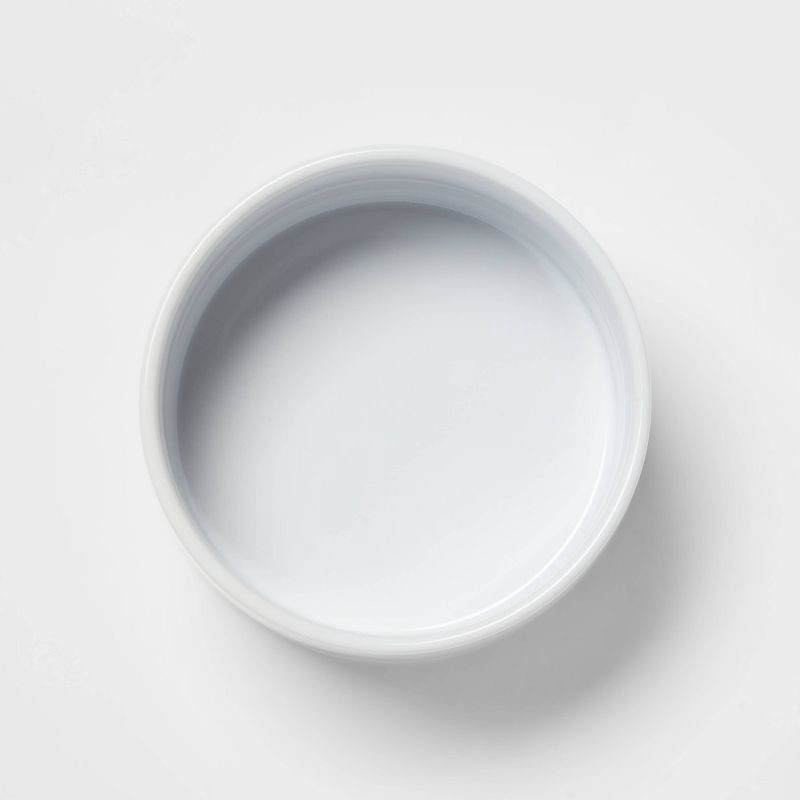 slide 3 of 3, 24oz Stoneware Stella Cereal Bowl White - Threshold™: Dishwasher & Microwave Safe, Solid Round Design, 5.4" Diameter, 24 oz