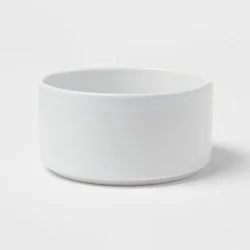 24oz Stoneware Stella Cereal Bowl White - Threshold™: Dishwasher & Microwave Safe, Solid Round Design, 5.4" Diameter
