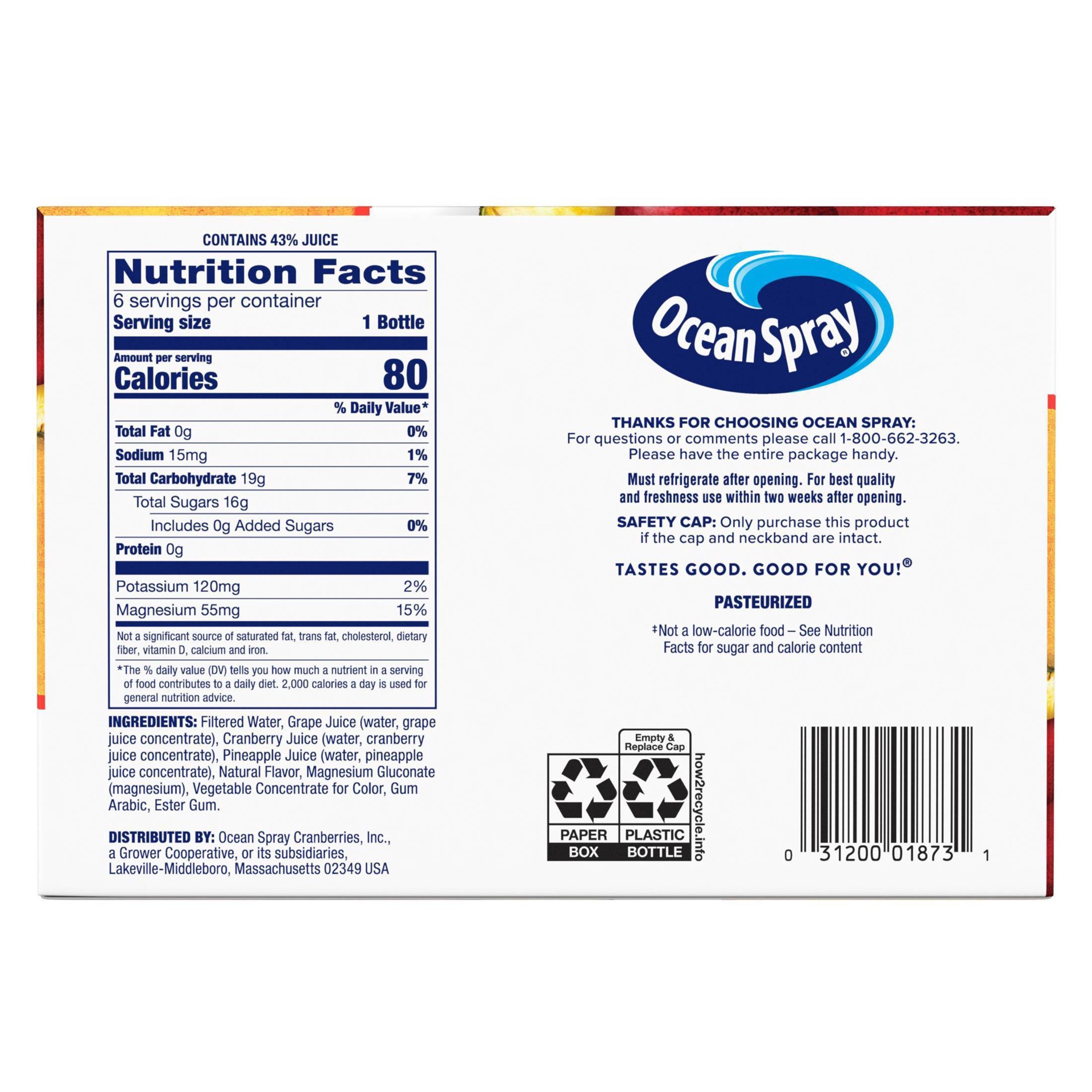 Ocean Spray Revitalize Cranberry Pineapple Juice Drink 6 ct; 10 fl oz