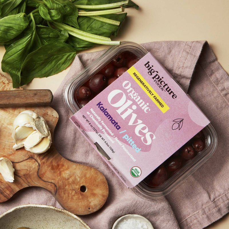 slide 3 of 4, Big Picture Foods Organic Kalamata Pitted Olives - 8oz, 8 oz