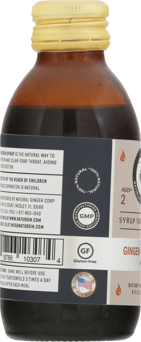 slide 6 of 10, Naturgin Products USA Ginger + Honey + Aloe Vera Syrup for Children 5 fl oz, 5 oz