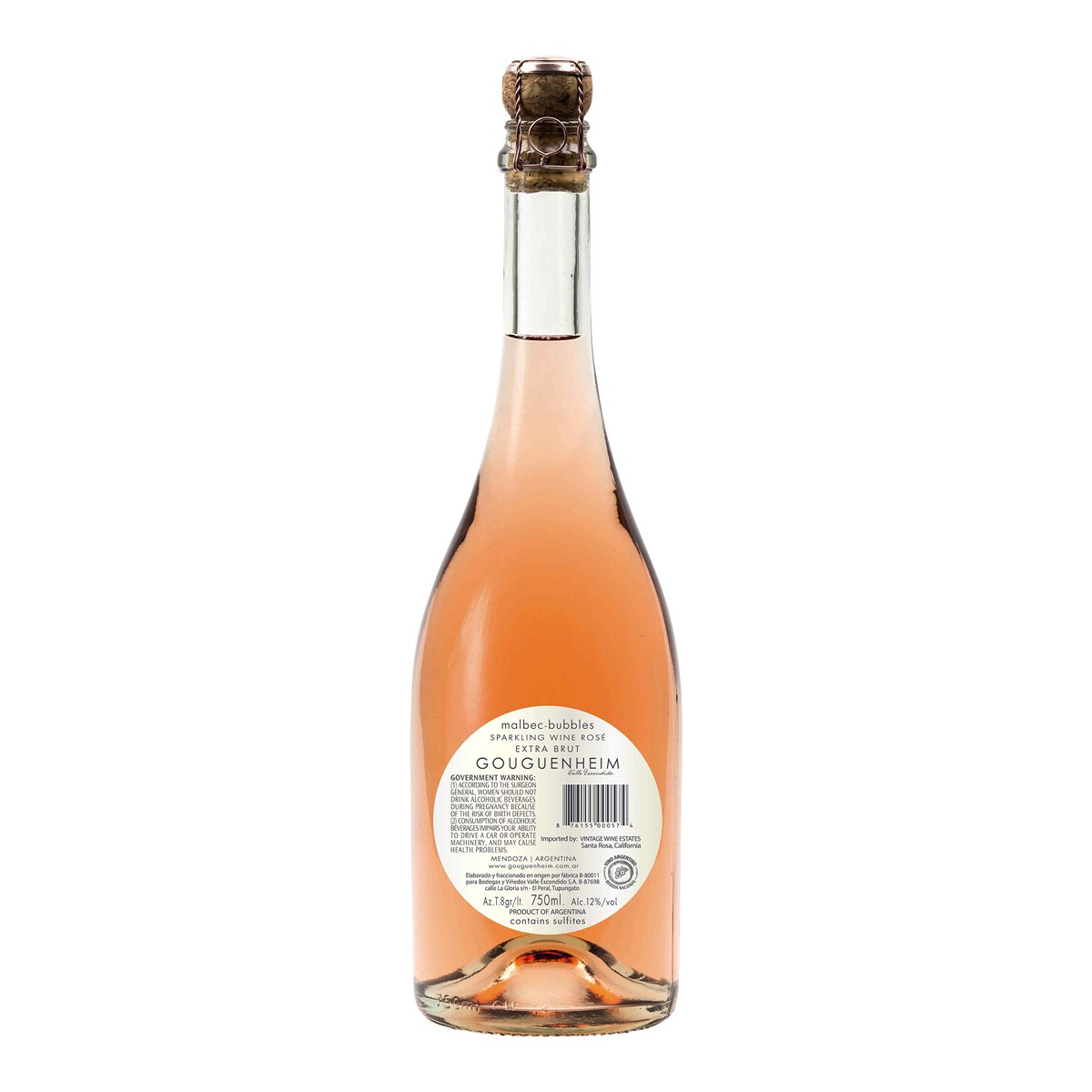 slide 2 of 5, Gouguenheim Winery Non-Vintage Sparkling Rosé of Malbec, Argentina, 750ml, 750 ml