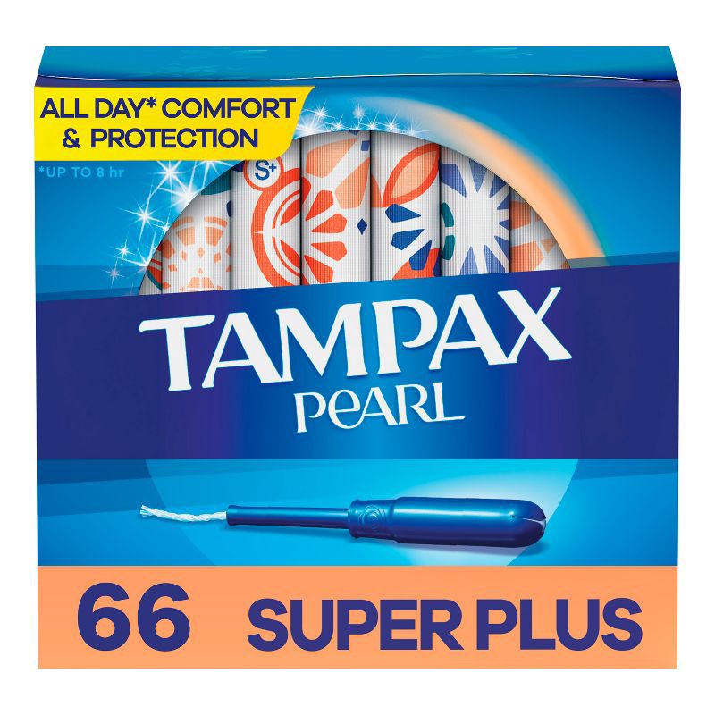 slide 1 of 10, Tampax Pearl Super Plus Absorbency Tampons - Unscented - 66ct, 66 ct