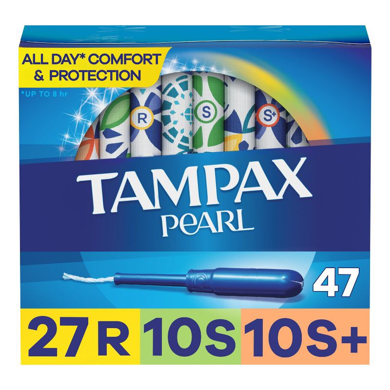 slide 1 of 10, Tampax Pearl Triple Pack Tampons - Regular/Super/Super Plus/ - Unscented - 47ct, 47 ct