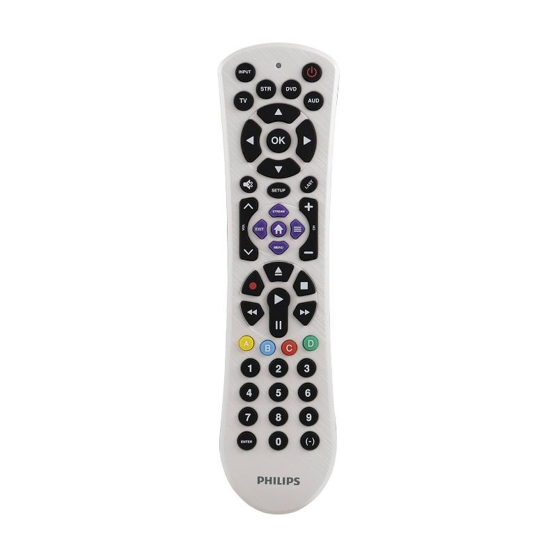 slide 1 of 8, Philips 4-Device Universal Remote Control Pearl White, 1 ct