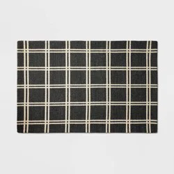 2'x3' Indoor/Outdoor Plaid Scatter Halloween Doormat Black/White - Hyde & EEK! Boutique