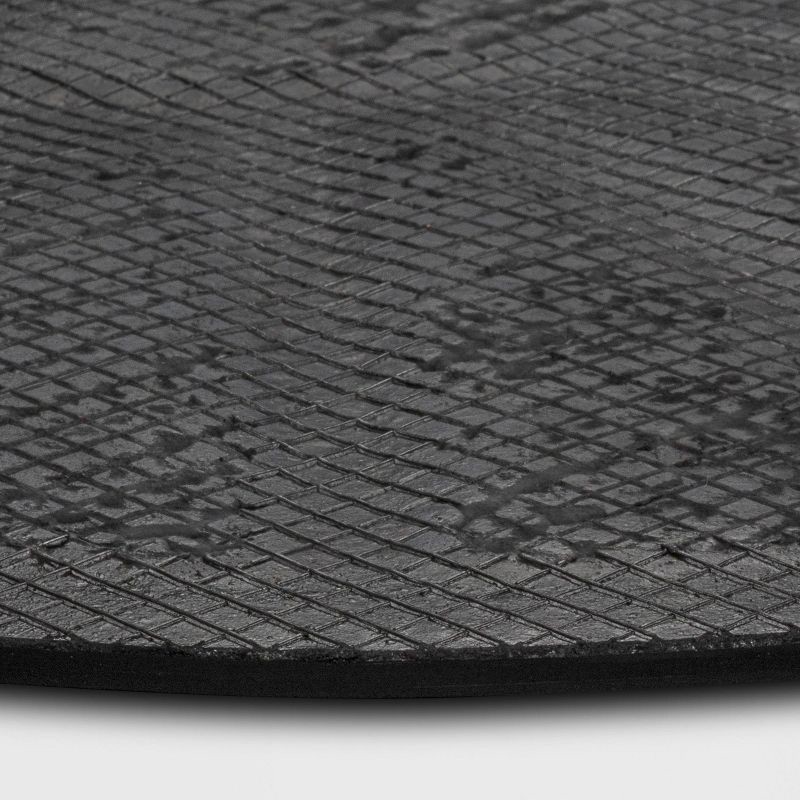 slide 4 of 4, 1'6"x2'6" Half Moon Rubber Coir Doormat Black - Threshold™: Outdoor Front Welcome Mat, Traditional Sun Pattern, 1 ct