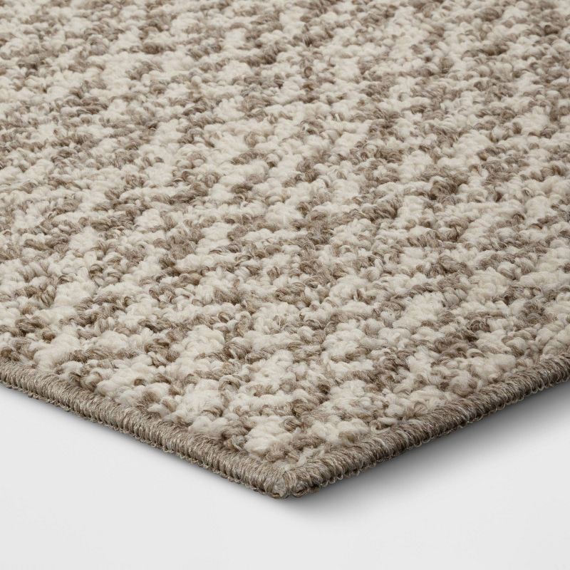 slide 3 of 4, 2'x7' Washable Weave Herringbone Runner Rug Cream - Threshold™, 1 ct