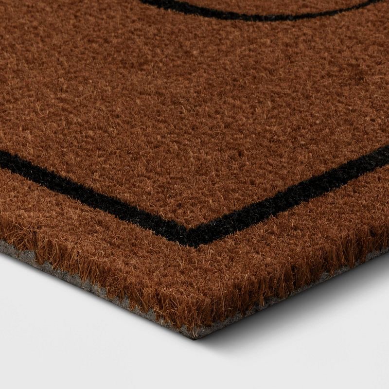 slide 3 of 4, 1'8"x4' 'Come In' Coir Doormat Natural - Threshold™: Outdoor Welcome Mat, Front Door, Medium Pile, Rectangle, 1 ct